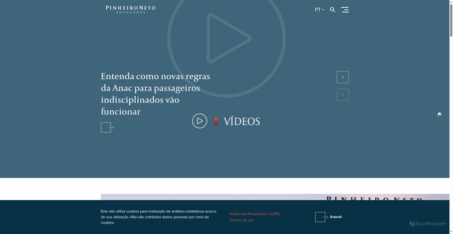 Security scan screenshot of https://www.pinheironeto.com.br