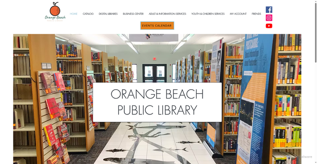 Security scan screenshot of https://www.orangebeachlibrary.gov/