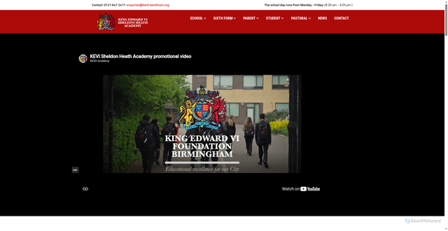 Security scan screenshot of http://www.keshacademy.com