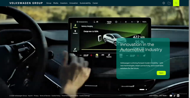 Security scan screenshot of https://volkswagenag.com