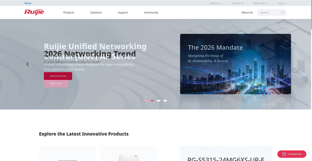 Security scan screenshot of https://www.ruijienetworks.com