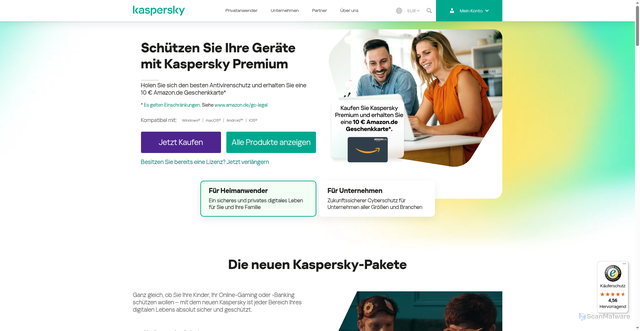 Security scan screenshot of https://click.kaspersky.com