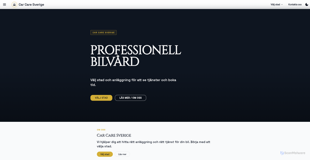 Security scan screenshot of https://carcaresverige.se