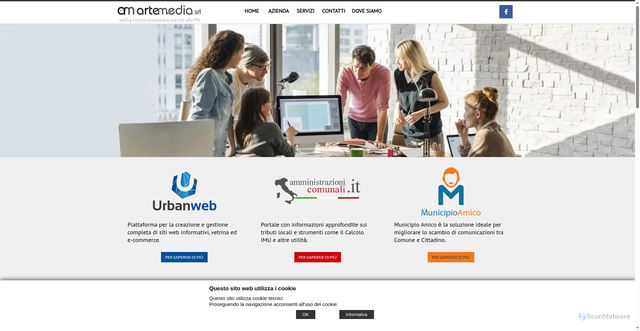 Security scan screenshot of https://www.artemedia.srl/