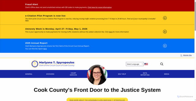 Security scan screenshot of https://cookcountyclerkofcourt.org