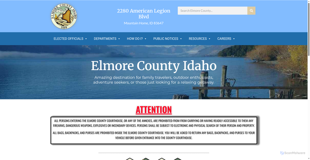 Security scan screenshot of https://elmorecounty.org/