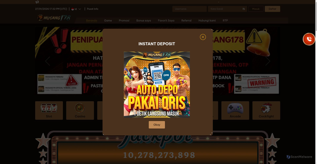 Security scan screenshot of https://musang178ceo.com/