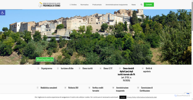 Security scan screenshot of https://www.cdlfermo.it/