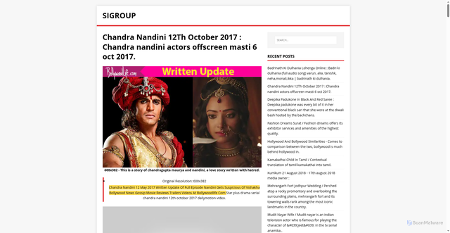 Security scan screenshot of https://pursegin.pages.dev/post/chandra-nandini-12th-october-2017/