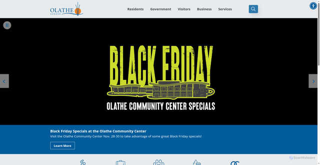 Security scan screenshot of https://www.olatheks.gov/
