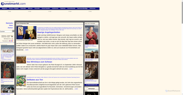Security scan screenshot of https://www.kunstmarkt.com