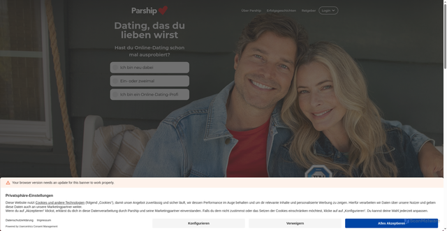 Security scan screenshot of https://parship.de