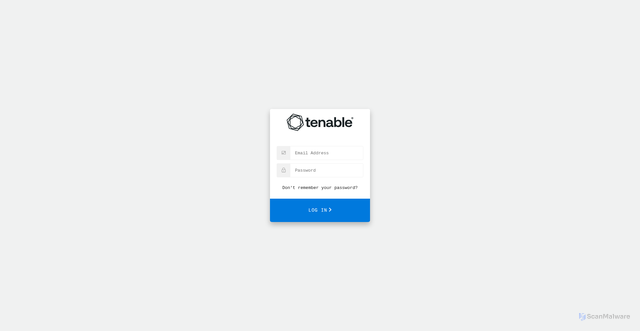 Security scan screenshot of https://login.tenable.com