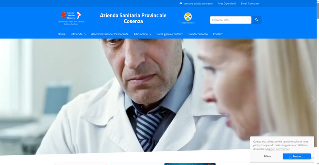 Security scan screenshot of https://www.asp.cosenza.it/