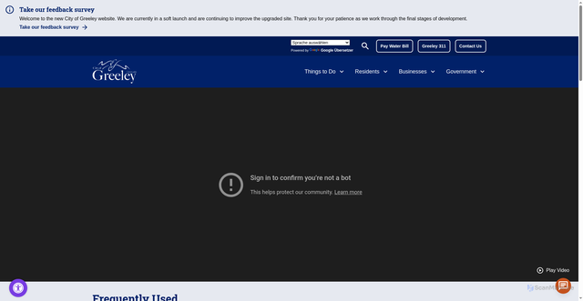 Security scan screenshot of https://greeleyco.gov/