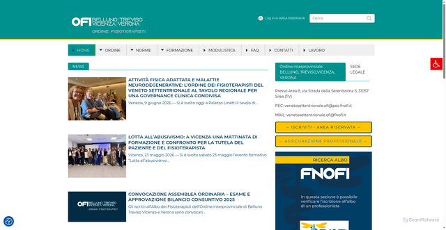 Security scan screenshot of https://www.fnofi.it/ofi-belluno/