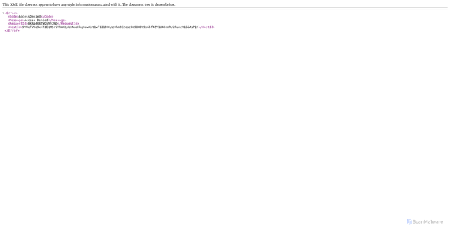Security scan screenshot of https://sc-prod-memories-overlay-us-west-2.s3.us-west-2.amazonaws.com