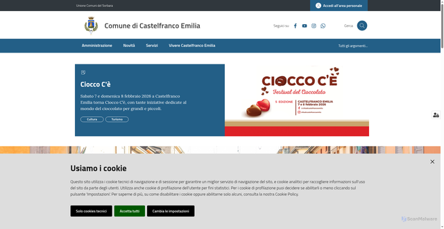 Security scan screenshot of https://www.comune.castelfranco-emilia.mo.it/