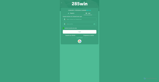 Security scan screenshot of https://285win.mom/
