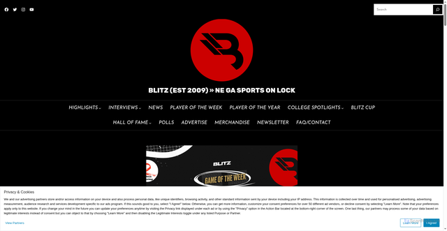 Security scan screenshot of https://blitzsportsga.com/2026/01/03/gow-commerce-rabun-bb/