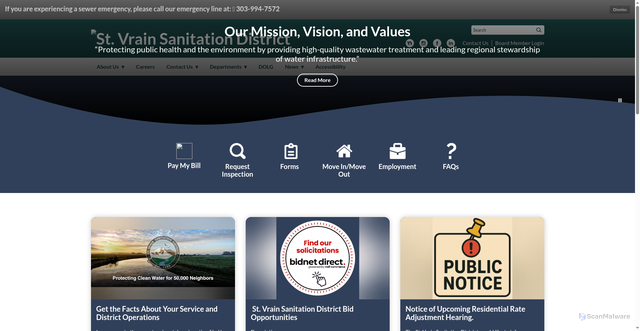 Security scan screenshot of https://www.stvrainsdco.gov/