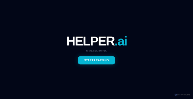 Security scan screenshot of https://helperaicoder-6qoarloxd1.edgeone.app/