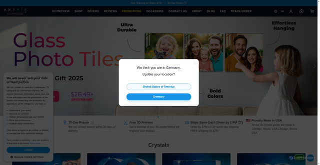 Security scan screenshot of https://artpix3d.com