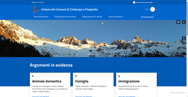 Security scan screenshot of https://www.unionecimbergopaspardo.bs.it/