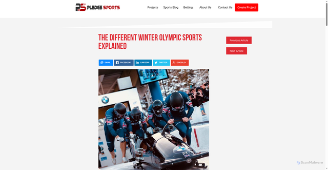 Security scan screenshot of https://pledgesports.org/2020/05/the-different-winter-olympic-sports-explained/