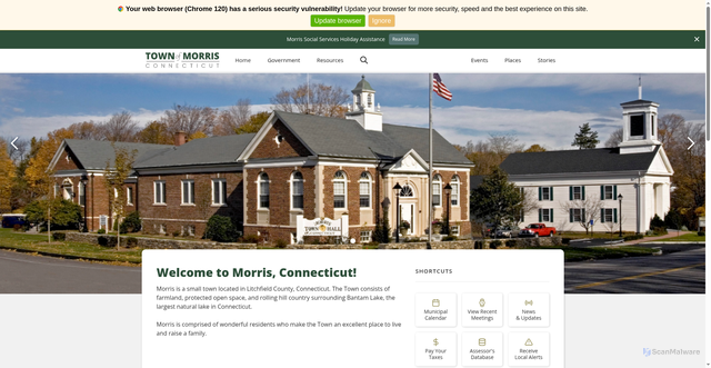 Security scan screenshot of https://www.morrisct.gov/