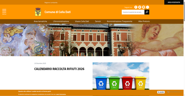 Security scan screenshot of https://www.comune.celladati.cr.it/