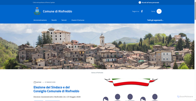 Security scan screenshot of https://www.comunediriofreddo.it