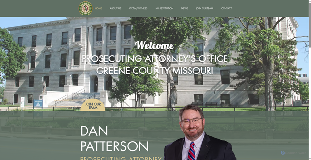 Security scan screenshot of https://www.greenecountymoprosecutor.gov/