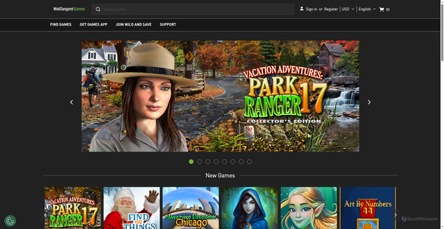 Security scan screenshot of https://wildtangent.com