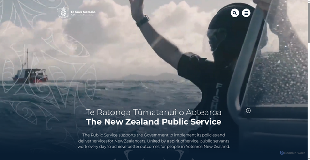 Security scan screenshot of https://www.publicservice.govt.nz/