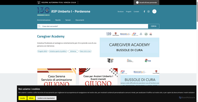 Security scan screenshot of https://www.aspumbertoprimo.it