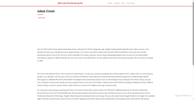 Security scan screenshot of https://billythekiddvdsblog-dp285s0loijz.edgeone.app/adam-grant.html