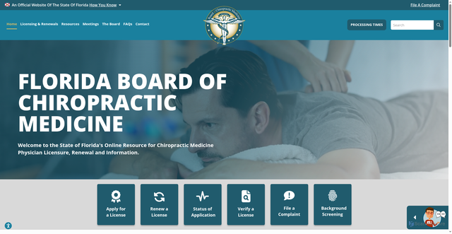 Security scan screenshot of https://floridaschiropracticmedicine.gov/