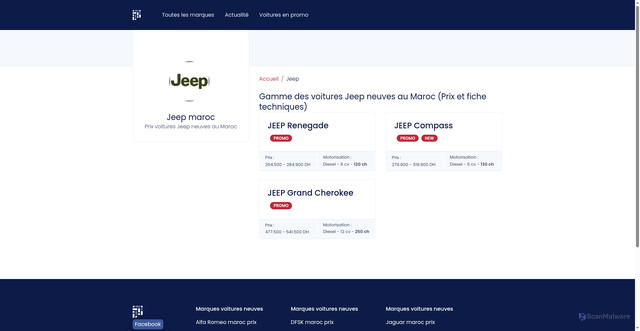 Security scan screenshot of https://voituregatsby.pages.dev/jeep/