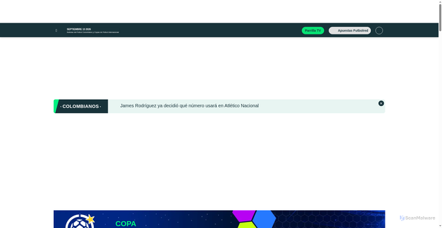 Security scan screenshot of https://www.futbolred.com