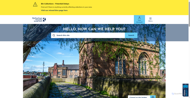 Security scan screenshot of https://www.rotherham.gov.uk/