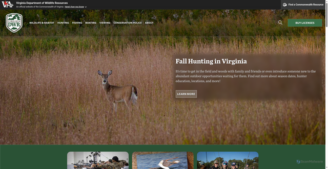 Security scan screenshot of https://dwr.virginia.gov/