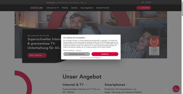 Security scan screenshot of https://quickline.com