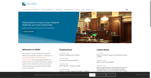 Security scan screenshot of https://michiganidc.gov/