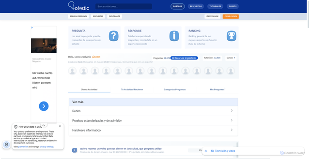 Security scan screenshot of https://www.solvetic.com