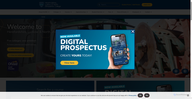 Security scan screenshot of https://hlnsc.ac.uk/