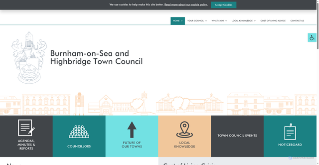 Security scan screenshot of https://burnham-highbridge-tc.gov.uk/