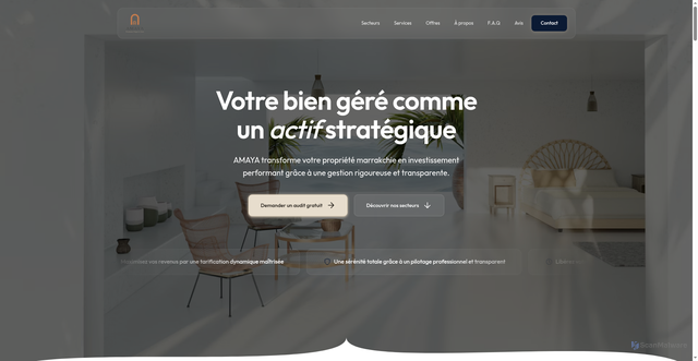 Security scan screenshot of https://amayaproperty.com/index.html