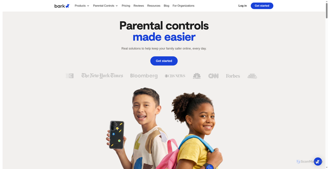 Security scan screenshot of https://www.bark.us
