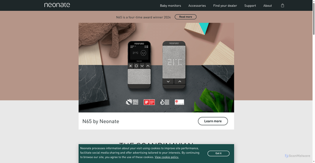 Security scan screenshot of https://neonate.se